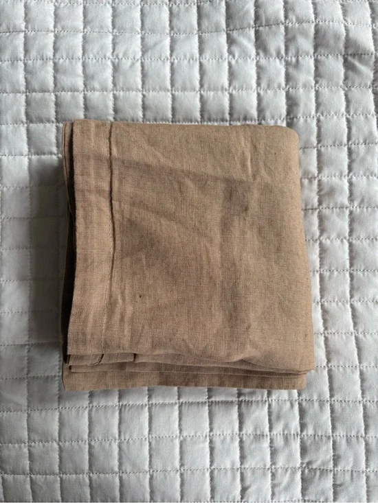 Like New Quince European Linen Euro Sham - Toffee
