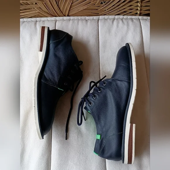 Kenneth Cole Men's Navy and Green Lace-Up Shoes_6