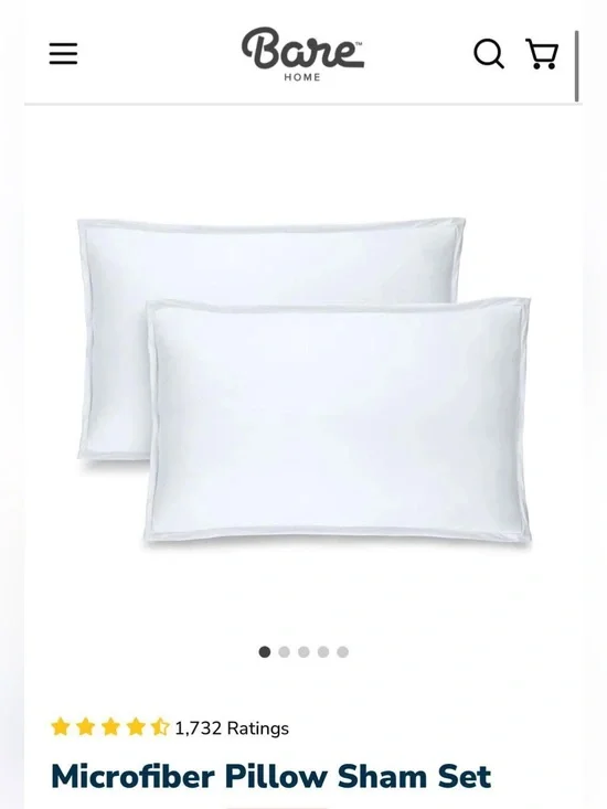 White Microfiber Pillow Sham Set