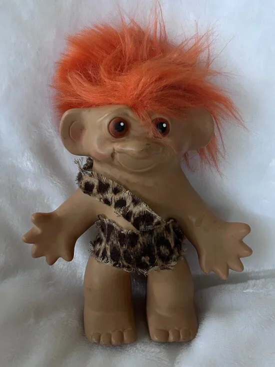 1963 Troll Neanderthal Man Figure Rare Bijou Toys Inc‎ Orange Hair 8
