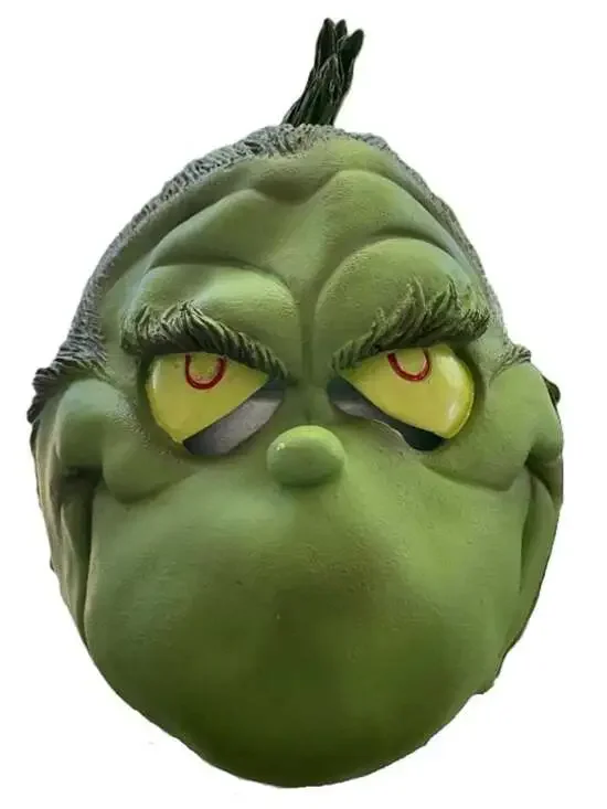 Vintage 1997 Dr. Seuss The Grinch Latex Mask NWT New With Tags Deadstock Mint