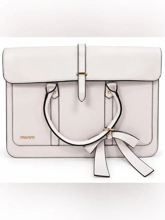MOSISO Convertible Laptop Backpack Briefcase Blush Pink Bow Work Bag