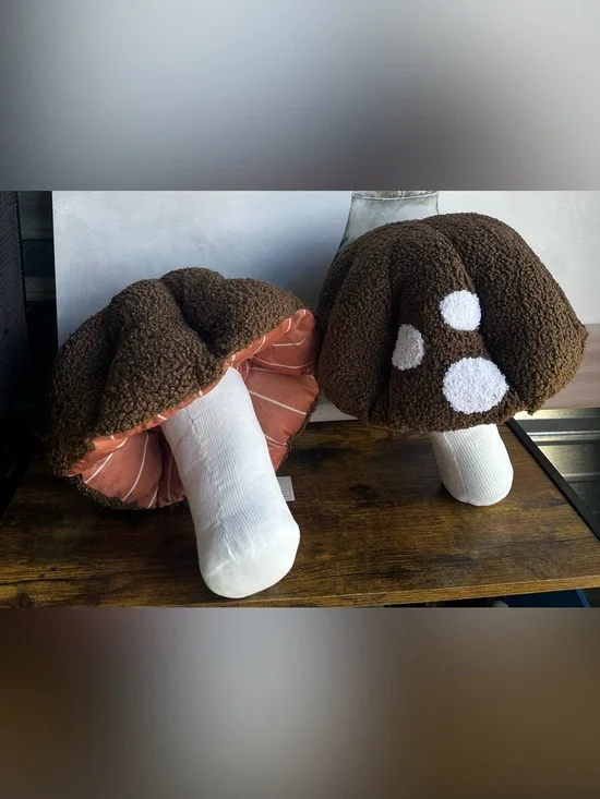 Target Bullseye Set of 2 Brown Mushroom Pillows