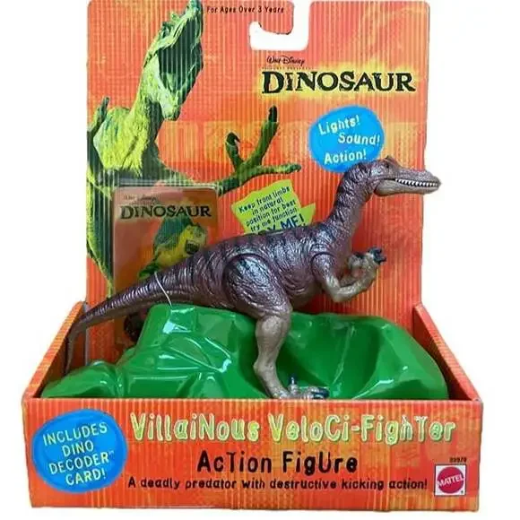 Vintage 2000 Mattel Disney Dinosaur Villainous Veloci-Fighter Figure NEW SEALED