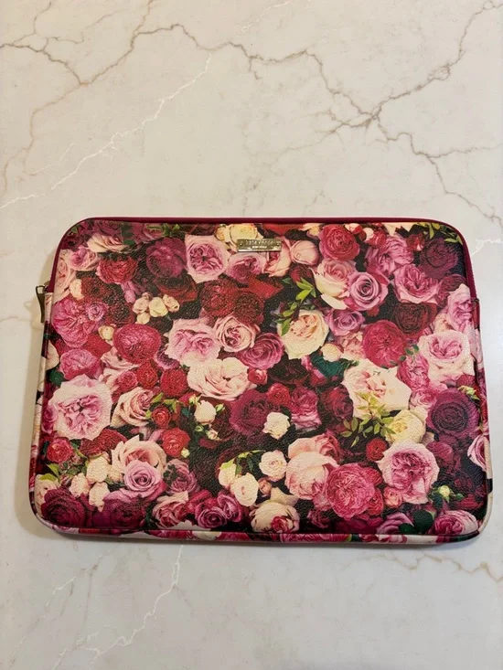 kate spade Floral Laptop Sleeve in Pink, Red and Cream