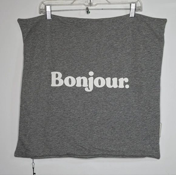 NWT Province of Canada for The Jilly Box grey bonjour pillow case