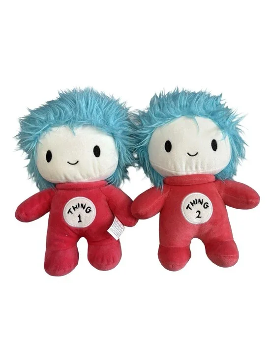 Dr. Seuss Plush Universal Studios Baby Thing 1 & 2 Plush Cat In The Hat 10 Inch