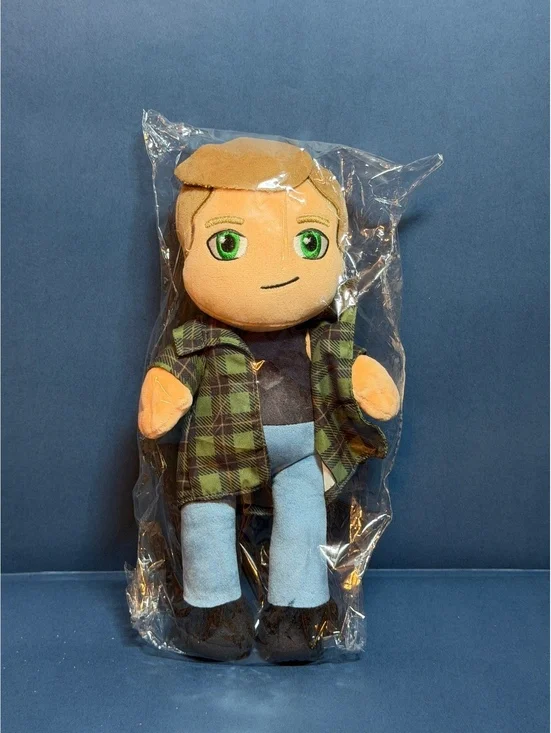 Large Plushie. Dean Winchester with Castiel hand print. NWT