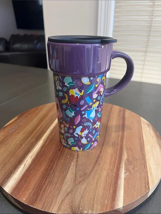 Disney Alice in Wonderland Ceramic Travel Mug with Lid