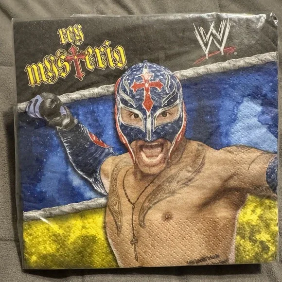 WWE Wrestling Birthday Party Supplies 16 Paper Luncheon Napkins‎ Rey Mysterio