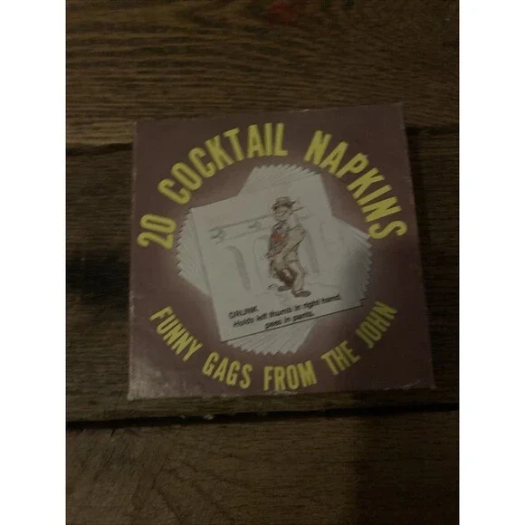 1983 20 Cocktail Napkins - Funny Gags From the John - New In Original Box