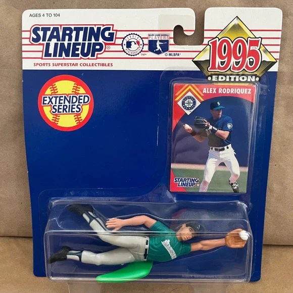 1995 Starting Lineup Alex Rodriguez Seattle Mariners Extended Series Figure NIB