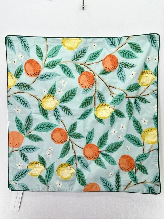 Rifle Paper Co Company Store Embroidered Euro Pillow Sham Cover Citrus Grove