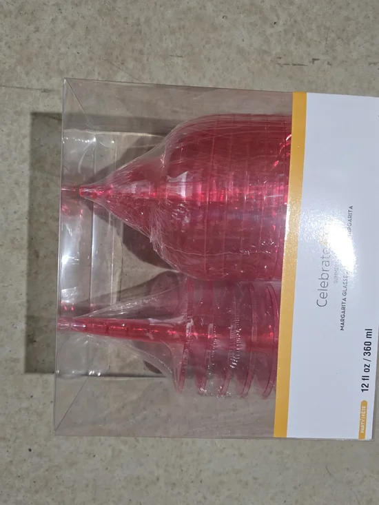 Celebrate It Pink Margarita Plastic - Set 3 Box