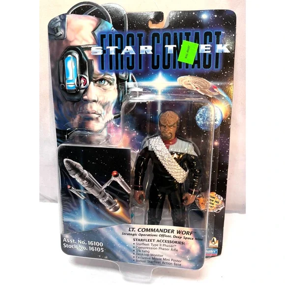 1996 Playmates - Star Trek First Contact - Lt. Commander Worf - NOS