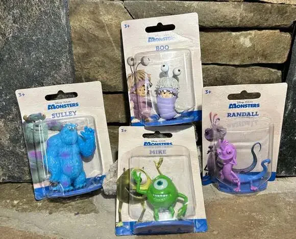 Monsters Inc Boo, Sully, Mike and Randal Cake topper figures Micro Collection