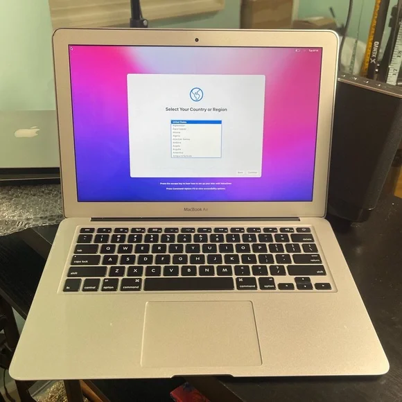 New! Apple MacBook Air Silver with Black Keyboard and Pink Gradient Screen