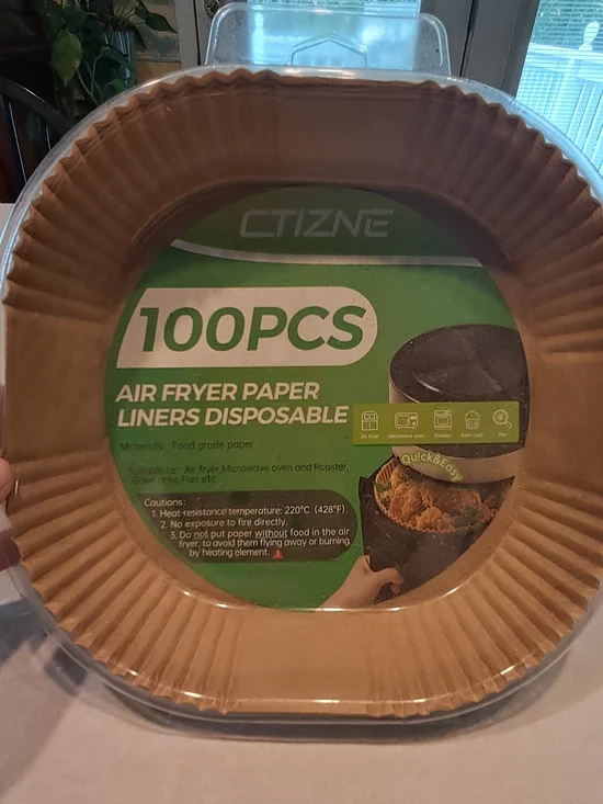 Brown Disposable Air Fryer Paper‎ Liners - 100 Pack