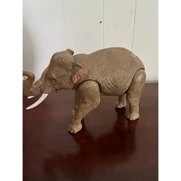 Realistic Asian Elephant Action Figure Toy Articulated‎ Wildlife Animal Brown