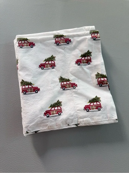 Pottery Barn Christmas Tree Woody Car King Pillowcase - 1 CASE