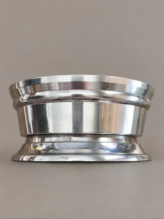 VTG Pottery Barn Silver Wine Bottle Coaster Champagne Barware 5