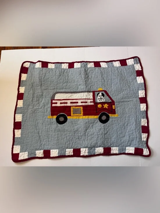 Fire Truck pillow sham