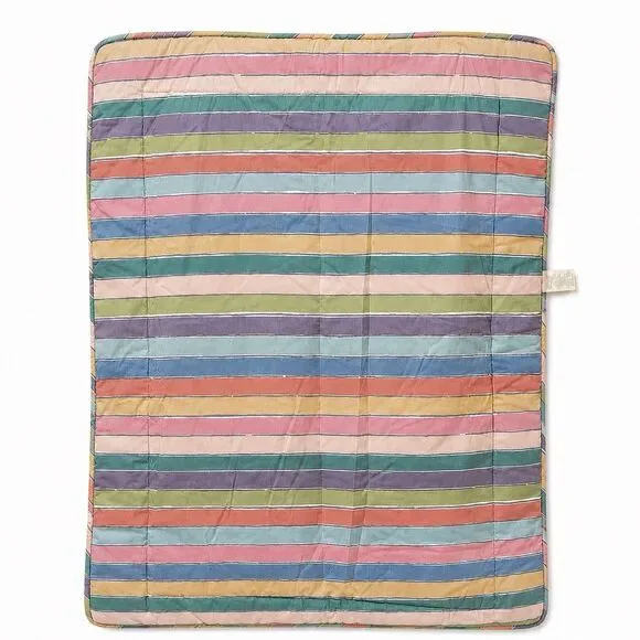 Vtg Collier Campbell Tambourine Striped Standard Padded Pillow Sham 35x25 USA