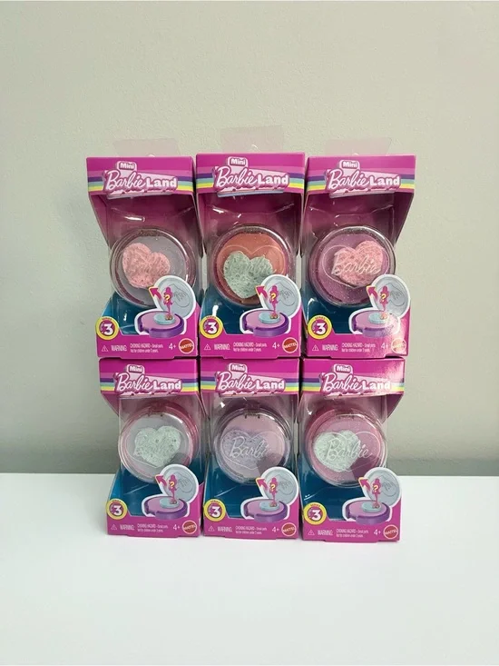 NEW Lot of 6 Barbie Mini BarbieLand Fashionistas Dolls Blush Compact Surprise