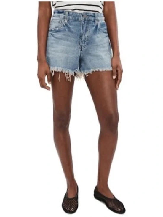 Kut From The Kloth Women’s Sz 4 High Rise Jane Long Shorts Denim Distressed