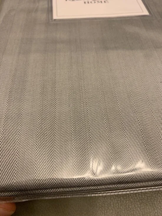 Robert Graham Home Charcoal King Sham Herringbone $175 Iris Collection