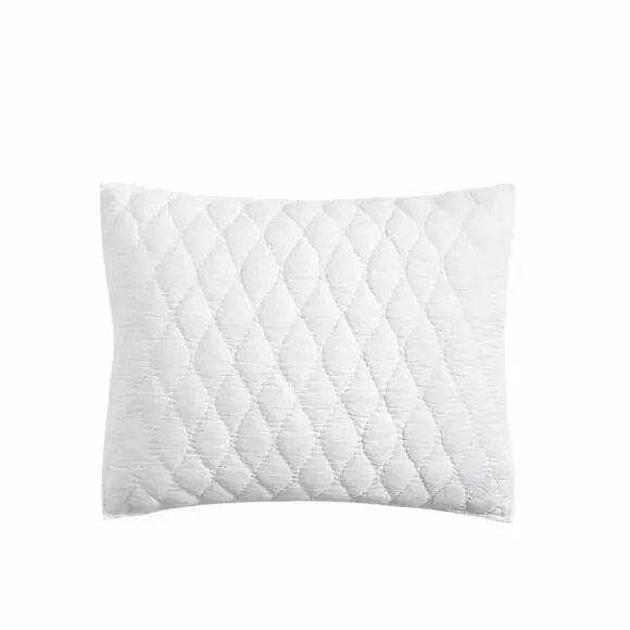 Pottery Barn Voile Quilted Sham Set of 2 White