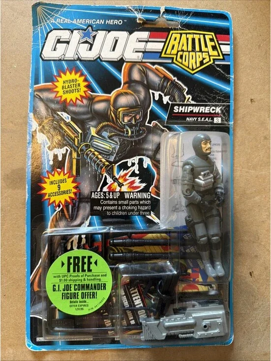 1993 Hasbro Gi Joe Battle Corps Shipwreck Navy Seal Action Figure New Sealed