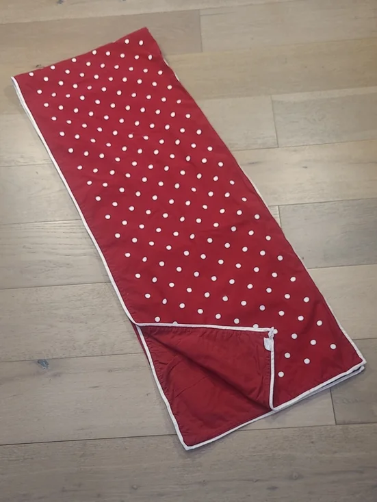 Pottery Barn Table Runner Red/White Polka Dot Holiday Christmas Valentines Decor