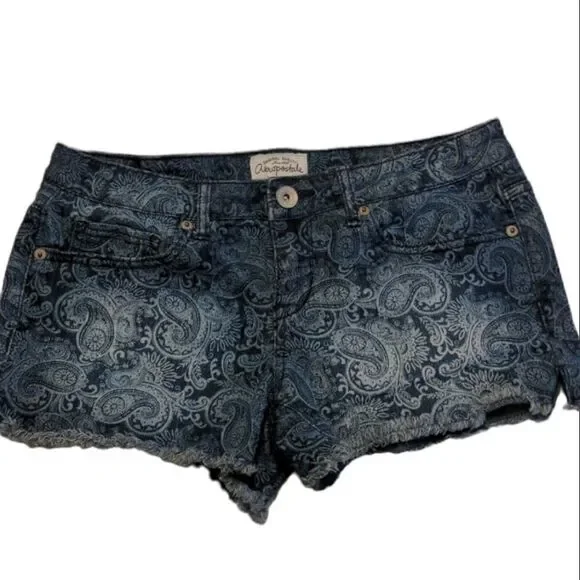 Aeropostale womens Printed jean shorts size 5/6🌈5 for $25‎