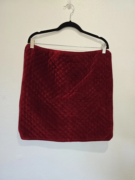 Ralph Lauren Home Velvet Throw Pillow Cover in Deep Red