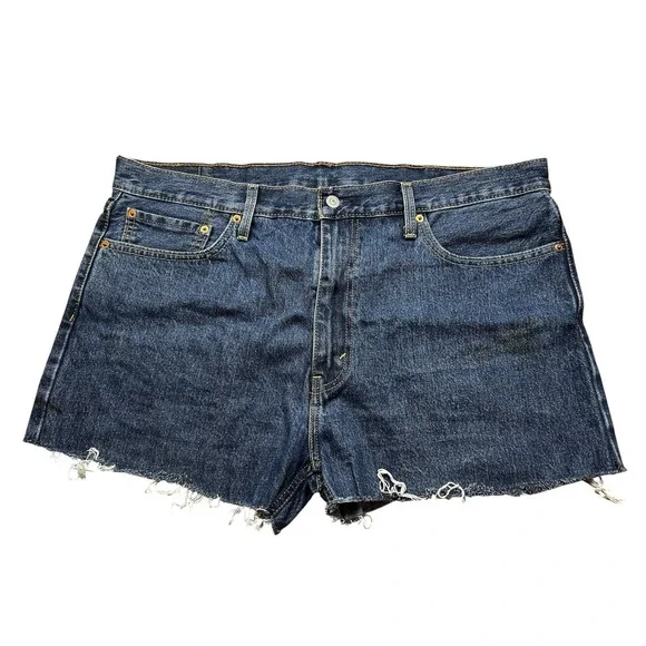 Levi's 405 Women's Denim Jean Shorts Size 40 L 10 Blue Cut Off