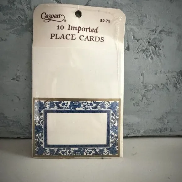 Caspari Place Cards Original Design Chinoiserie 10 ct Pkg Table Décor New NOS