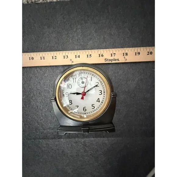 vtg pottery barn metal matel alarm clock