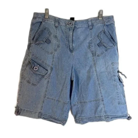 Style & Co Y2K Cargo Retro Long Shorts Size‎ 16 Streetwear Casual 11