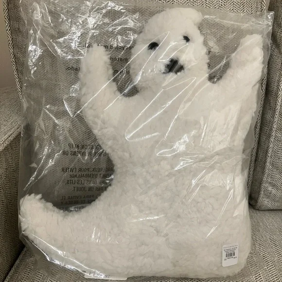 Pottery Barn Sherpa Ghost Pillow 👻