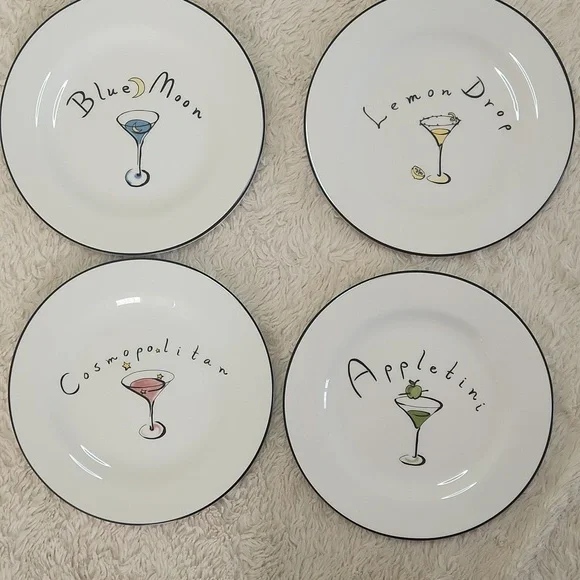 Pottery Barn Martini Dessert Plates