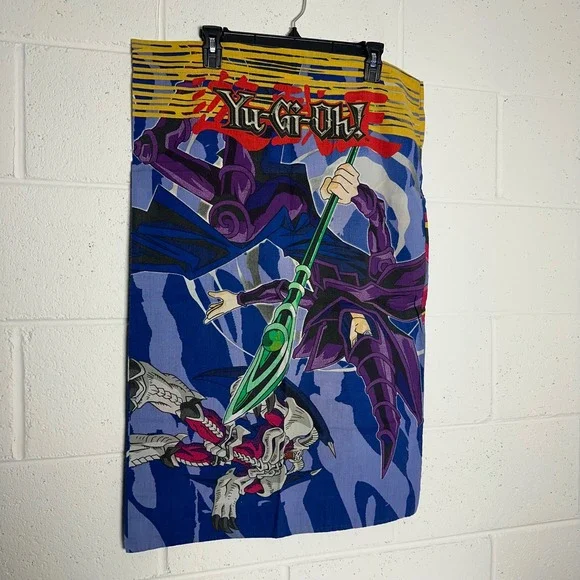 Vintage Yu-Gi-Oh Yami Yugi Dark Magician Pillowcase Double Sided 1996 Anime