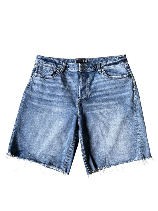 KFTK Margot High Rise Long Denim Short