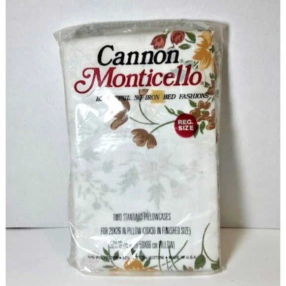 Vintage Canon Monticello Standard Pillowcases 