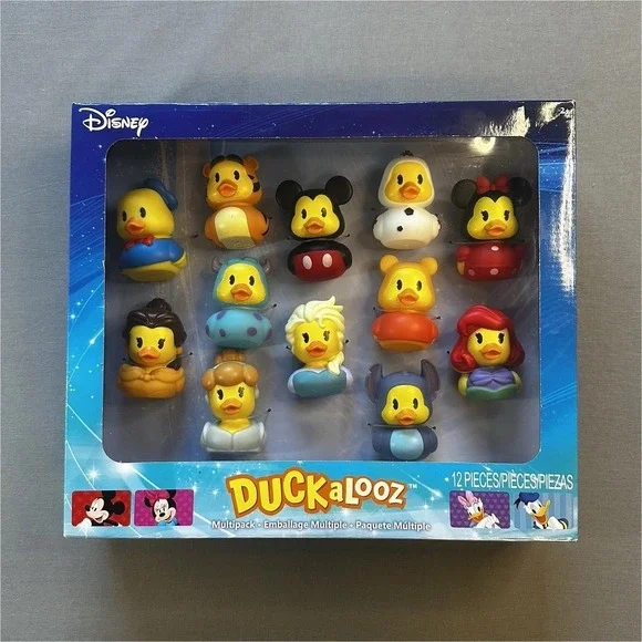NIB Just Play‎ Duckalooz Disney 12-Piece Boxed Figure Set Mickey Minnie Donald