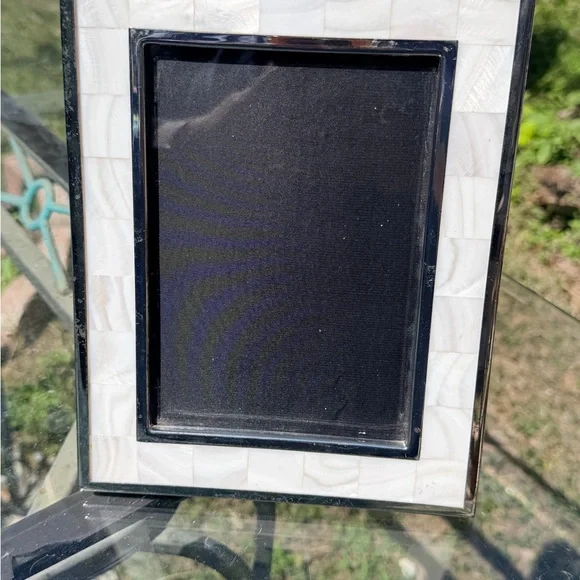 Pottery Barn‎ silver plate mother of pearl 5x7 Photo Frame