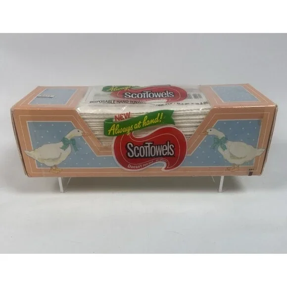 Scott Towels Disposable Hand Towels NEW Vintage 1987 50 Ct GOOSE Cottagecore