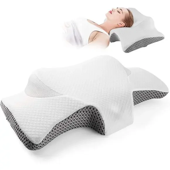 Contour Memory Foam Pillow for Sleeping, Orthopedic Cervical‎ Support