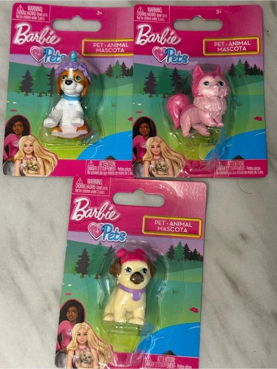 Barbie pets mini figurines new in package