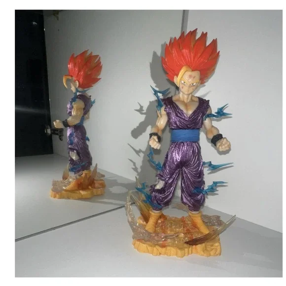 13N13-1/ Dragon Ball Z Gohan‎ Anime Figure Statue Purple Outfit Red Hair